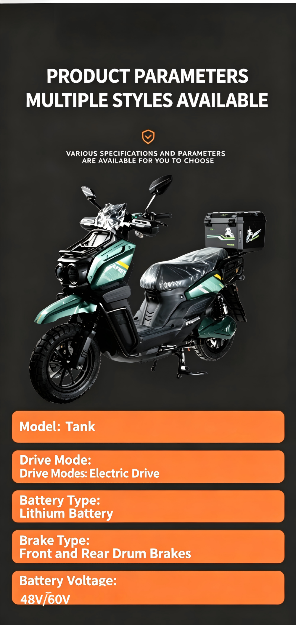 Tank Off-Road Electric Scooter Specifications 7