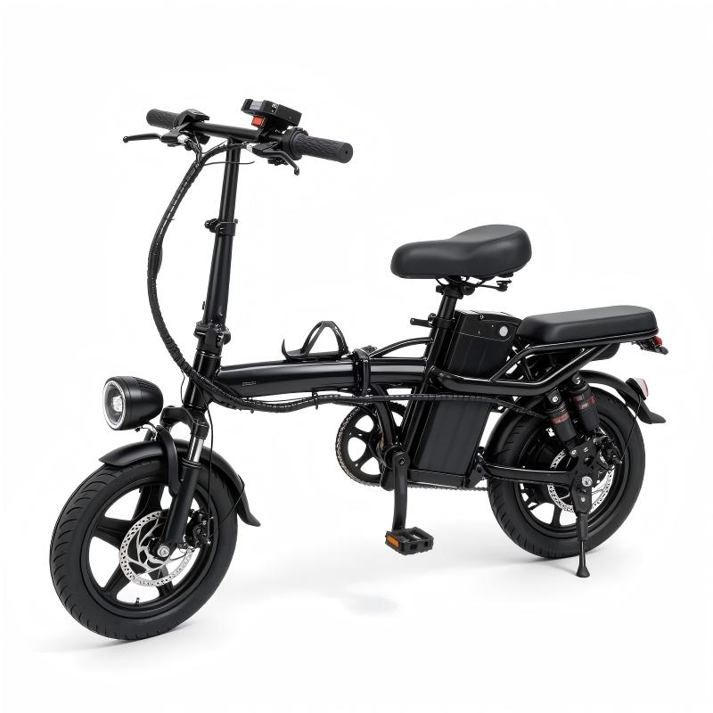 Curved Frame Dual Shock Folding E-Bike