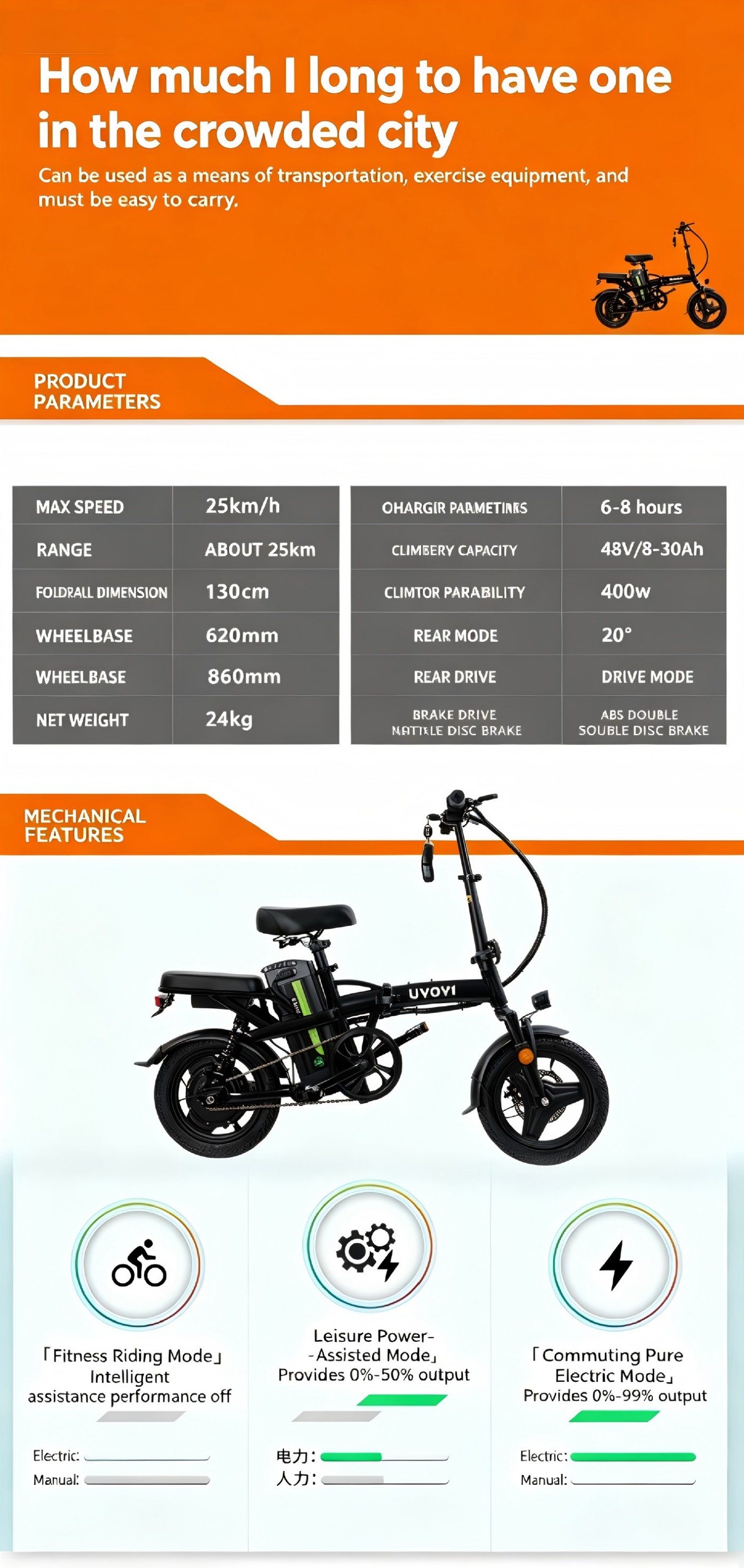 Foldable Electric Bike Detail 6