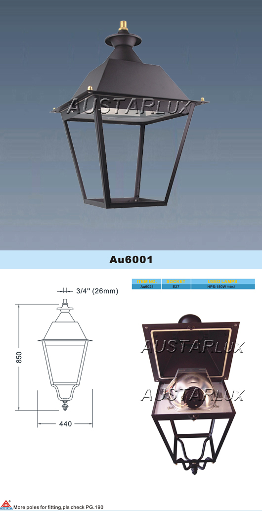 AU6001A Luminaire Construction Details