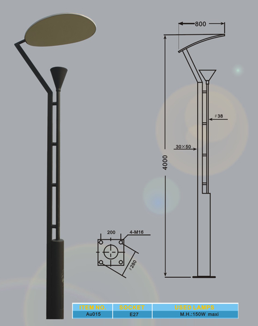 015 Luminaire components and structure diagram