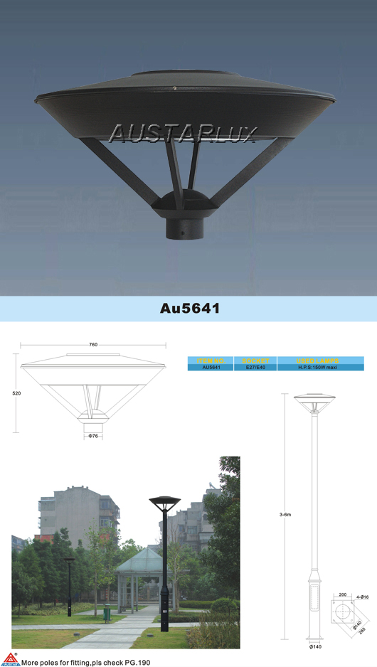 AU5641 Luminaire Components & Installation Diagram