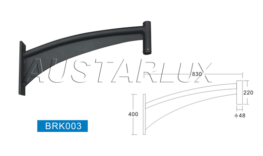 BRK003 Die-Casted Aluminium Bracket with Inner Steel Tube