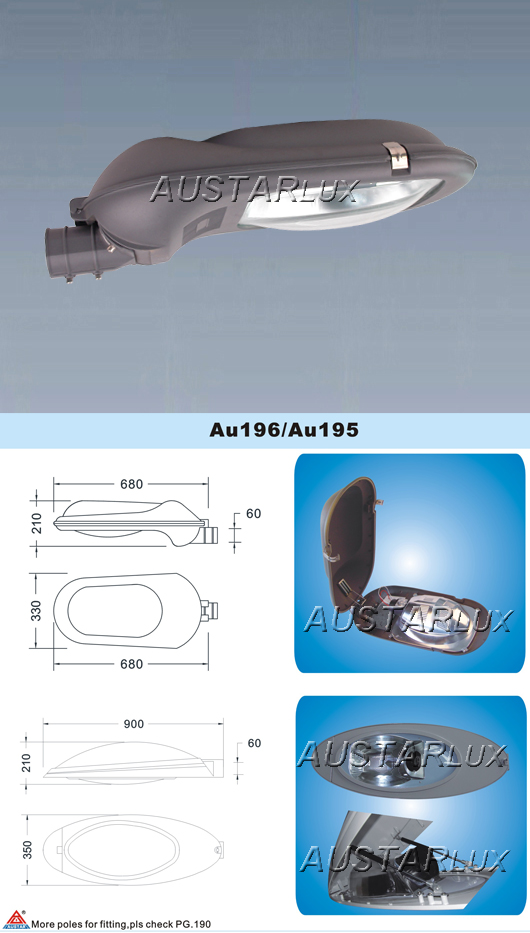 AU196 Luminaire Optical System and Body Details