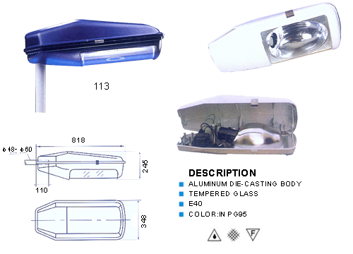 AU113 Luminaire Parts Diagram