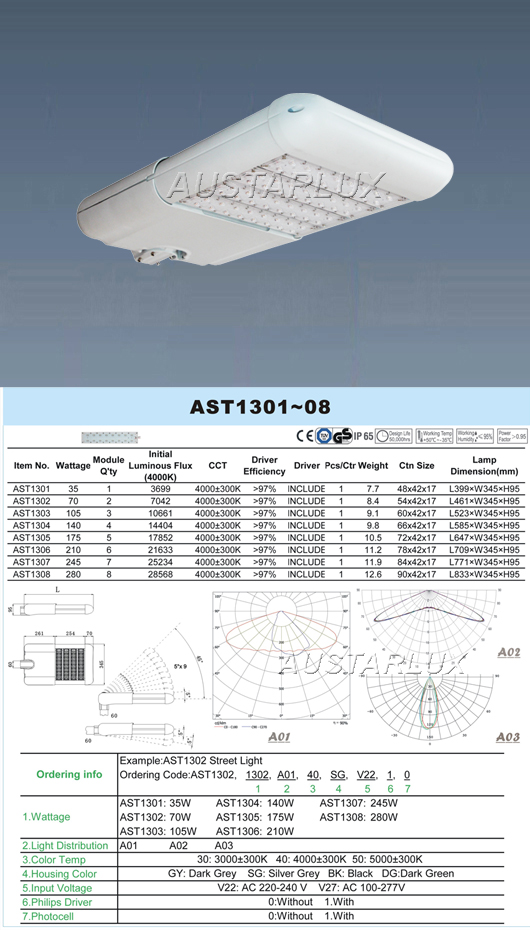 AST1301-AST1308 Series LED Street Light