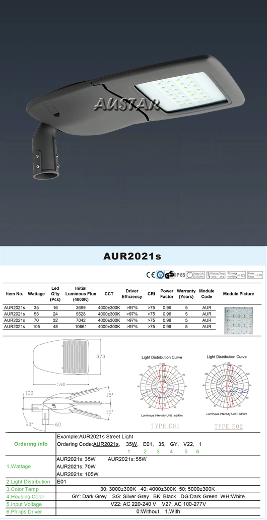 AUR2021S Series LED Street Light