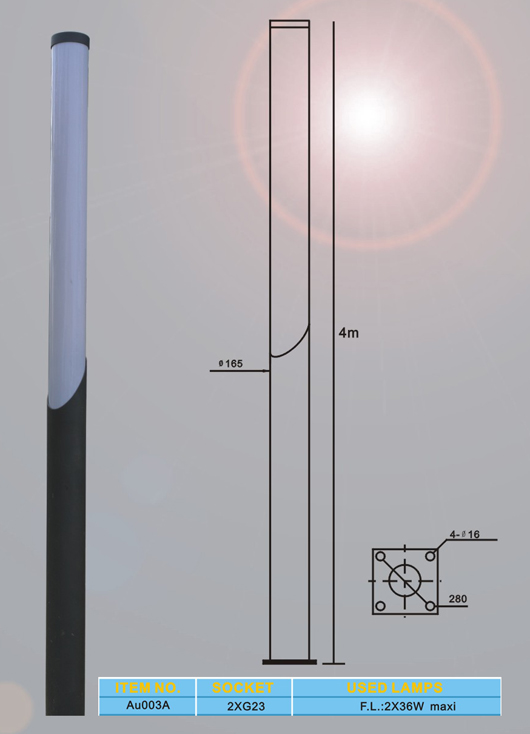 AU003A Luminaire Technical Detail