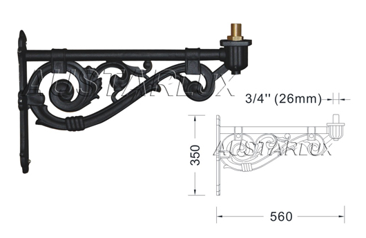 BRK006 Sand-casted Aluminium Bracket