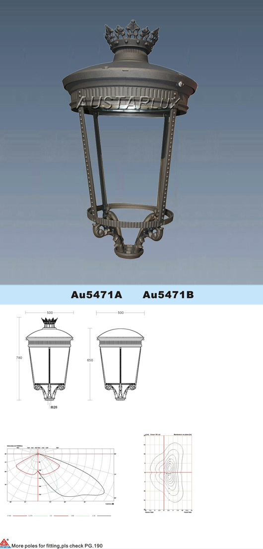 AU5471A Luminaire detailed structural schematic
