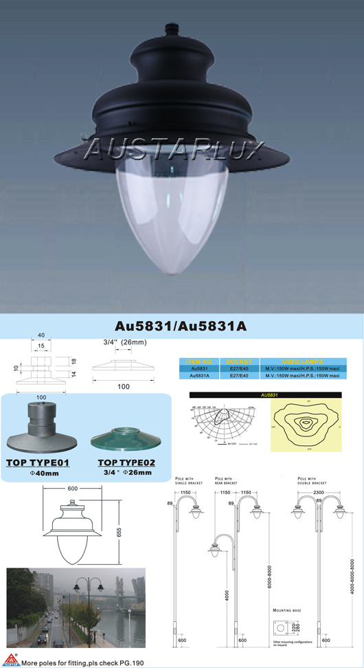 AU5831B Luminaire Detail