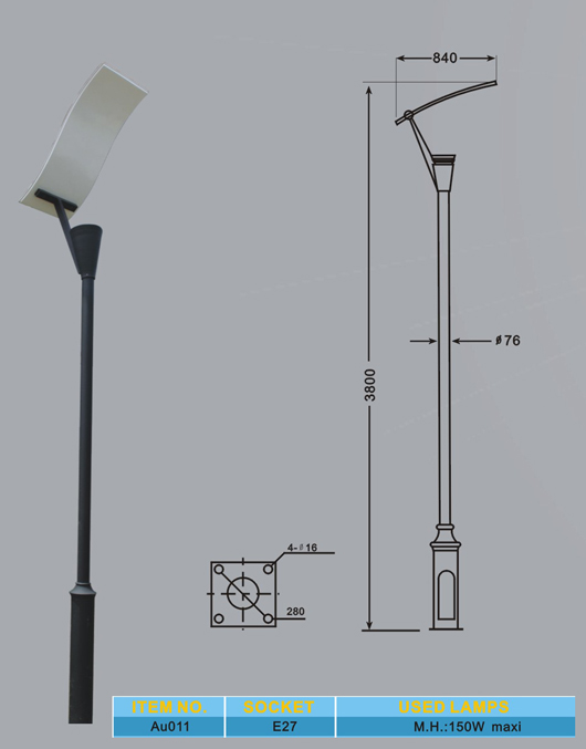 AU011, 003A, 017, 015 Luminaire Technical Setup