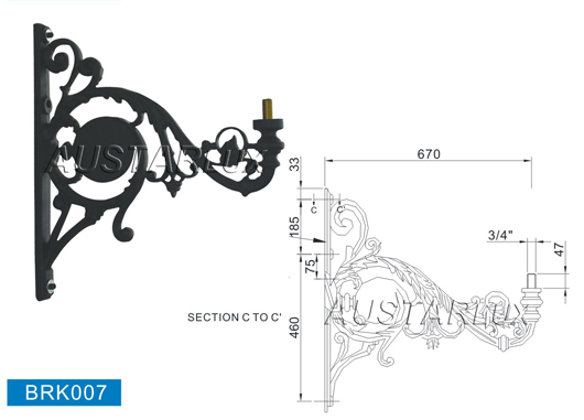 BRK007 Die-casted Aluminium Bracket