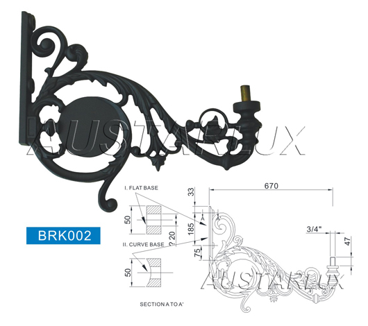 BRK002 die-casted aluminium bracket