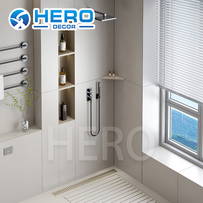 Shower Corner Shelf for Tile Wall Hot Selling in Europe 304 Stainless Steel Bathroom Floating Holder Toilet Rack