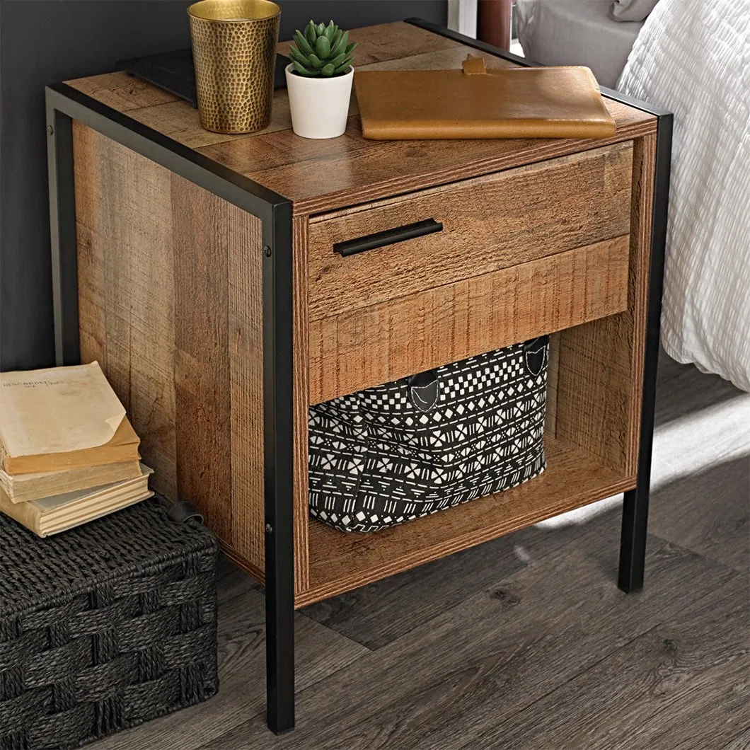 Hospital MDF Living Room 3 Drawers Solid Wood Cabinet Modern Nightstands High Bedside Table
