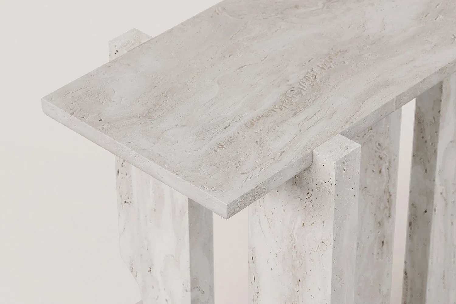 Alabastrino Travertine Console Table View 2