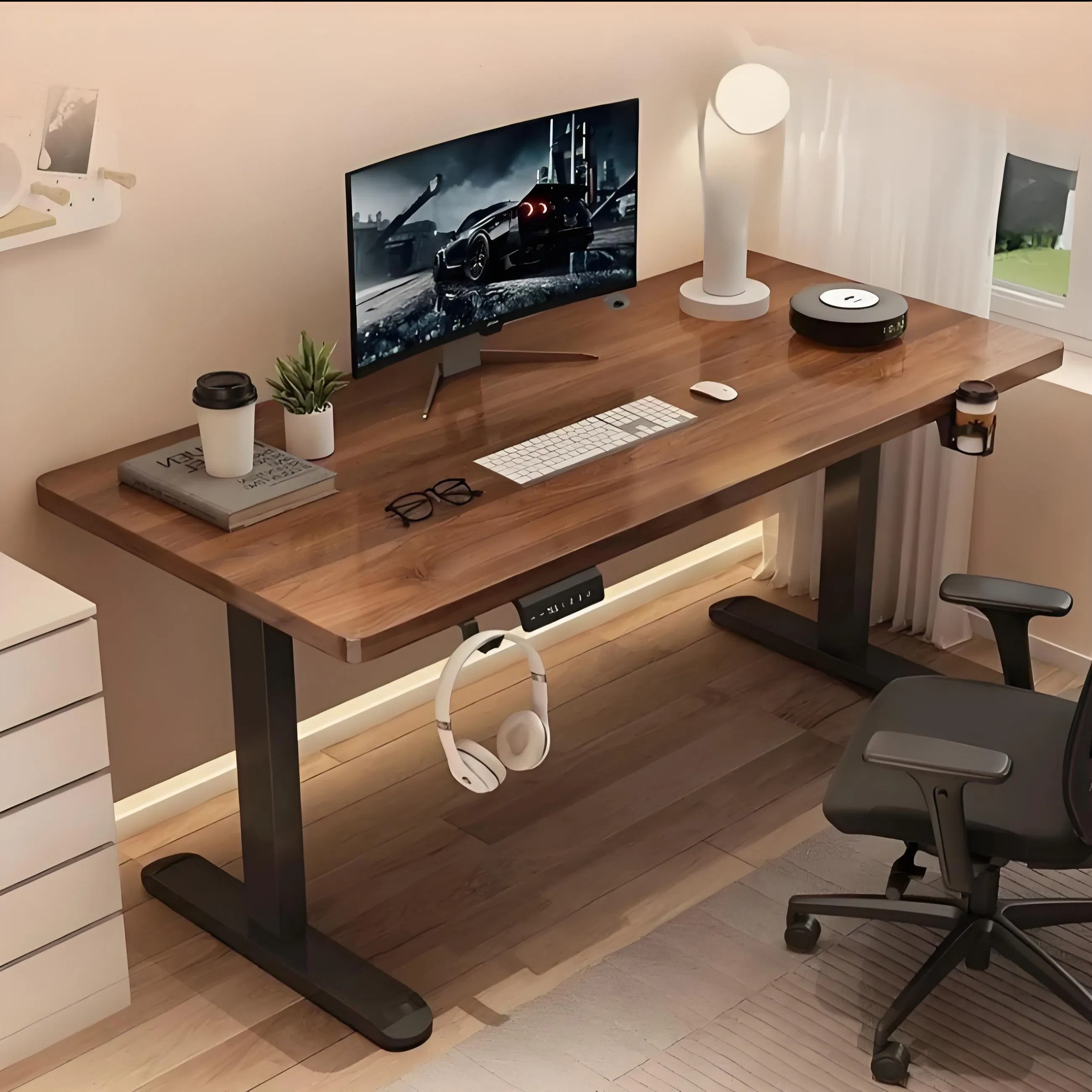Electric Height-Adjustable Desk, Single Motor or Dual Motor, Smart Computer Desk, Gaming Desk, Home Office Desk