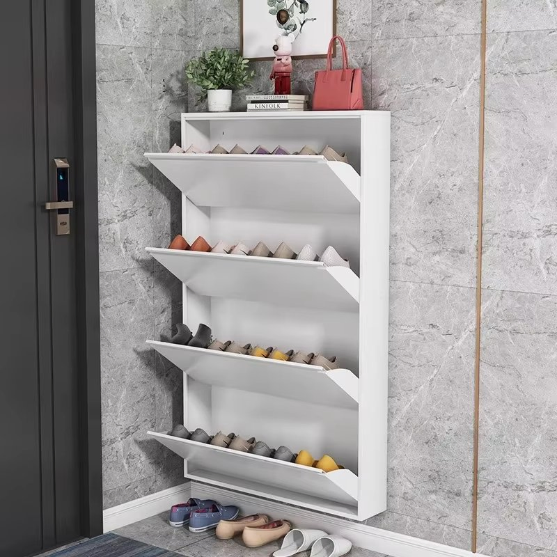 Hot Selling Home Shoes Racks Living Room Furniture Steel Shoe Shelf Cabinet