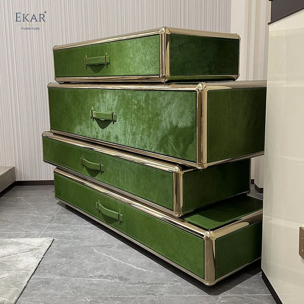 Upgrade Your Entryway with Our Elegant Green Drawer Console