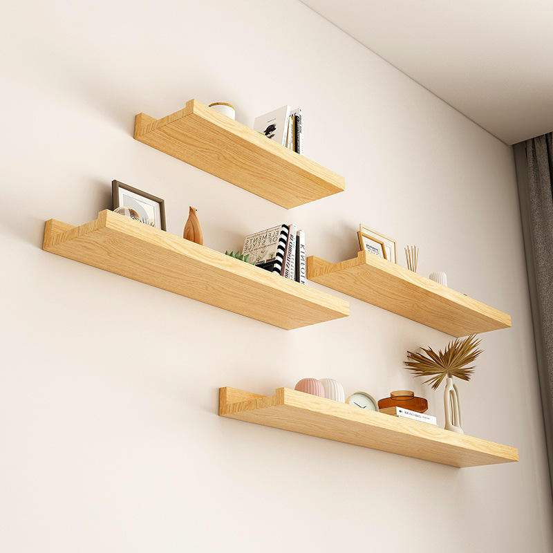 Folding Wood Floating Shelves for Wall Decor Display Shelves for Living Room Food Storage Holder