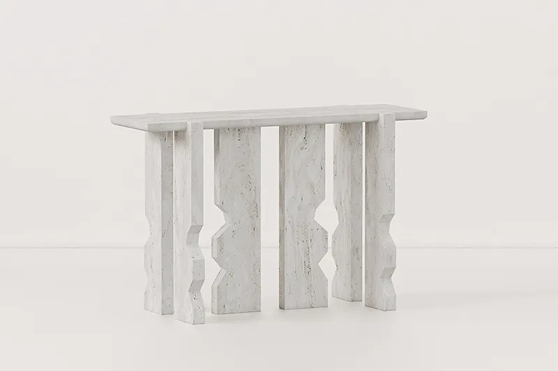 Alabastrino Travertine Console Table View 4