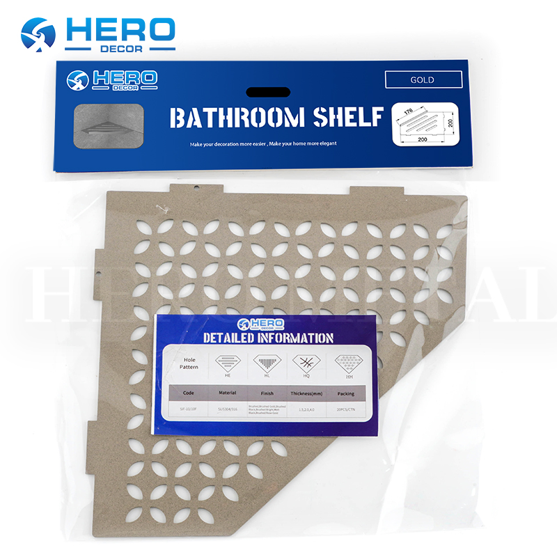 Shower Corner Shelf for Tile Wall Hot Selling in Europe 304 Stainless Steel Bathroom Floating Holder Toilet Rack