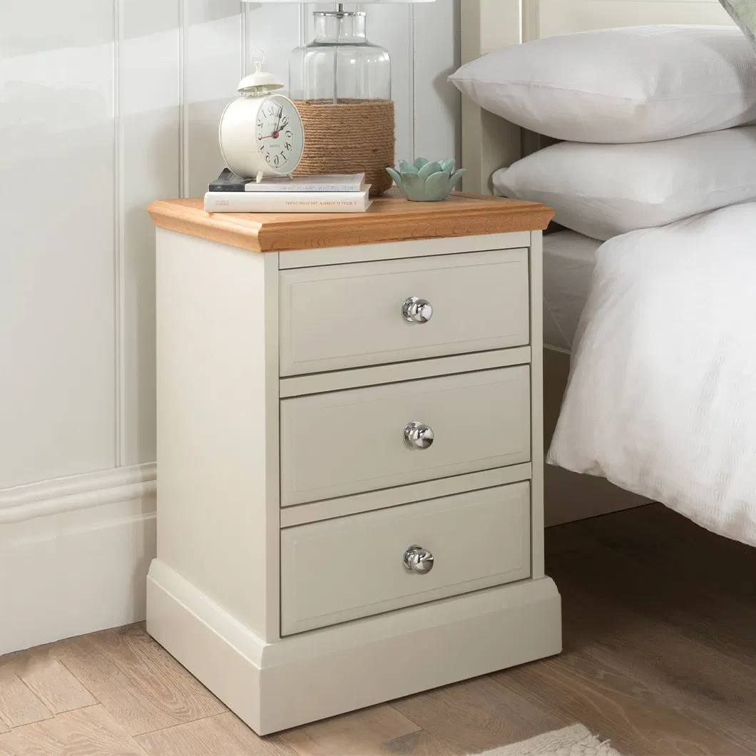 Hospital MDF Living Room 3 Drawers Solid Wood Cabinet Modern Nightstands High Bedside Table