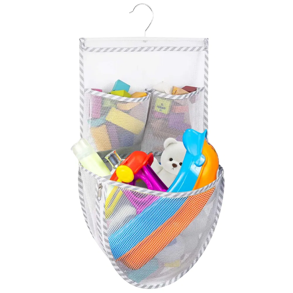 Mesh Large Hanging Baby Toy Storage Bag Organizer for Bathroom