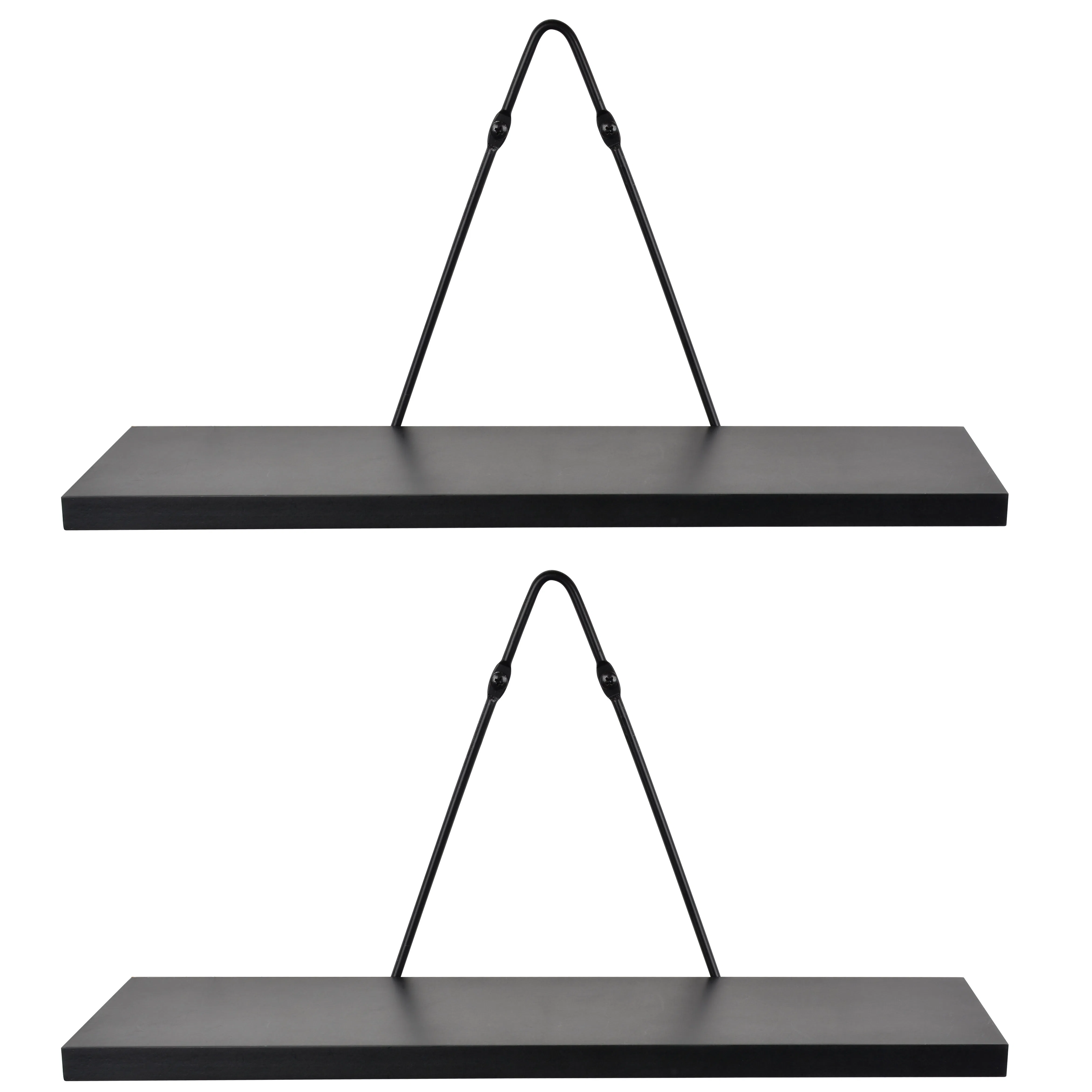 Floating Wooden Shelves for Living Room Wall Organization and Storage