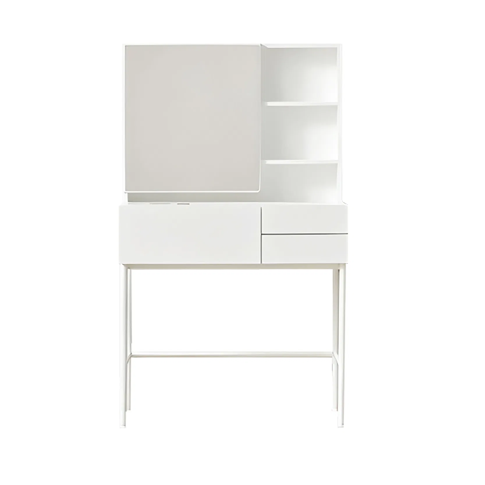 Factory Customized Square Mirror Large Capacity Bedroom Furniture Dressing Table