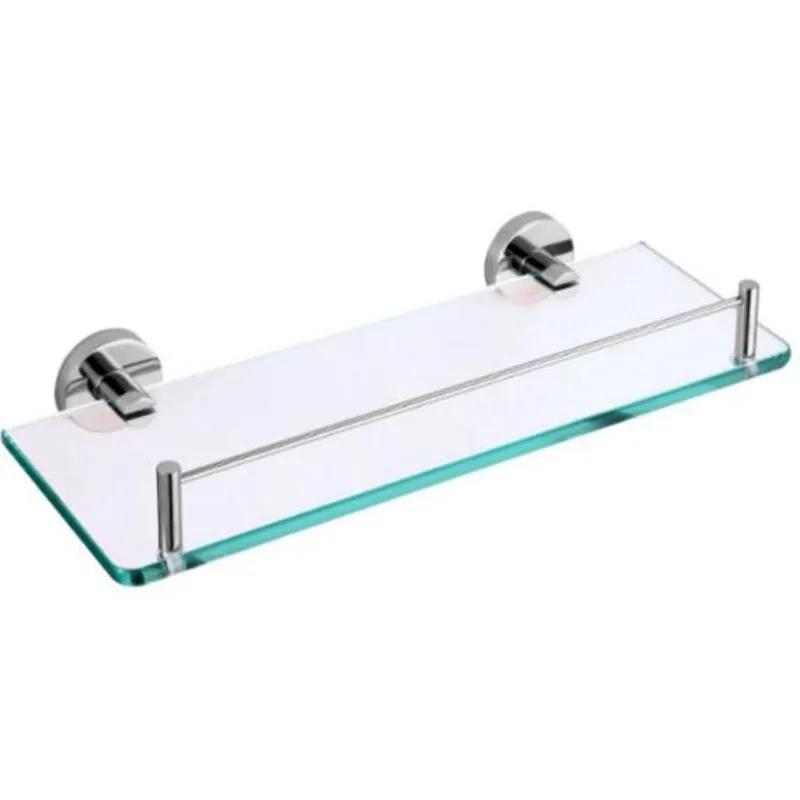 Wall Mount Floating Tempered Glass Bathroom Storage Shelf 3