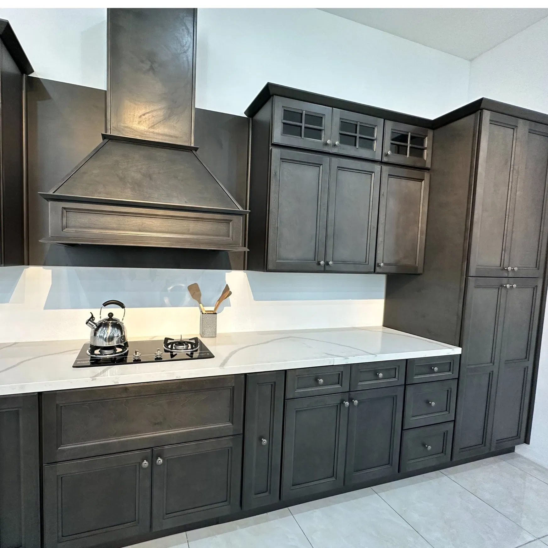 Soft Maple Wood Frame Kitchen Cabinet Shaker White Full Kitchen Units