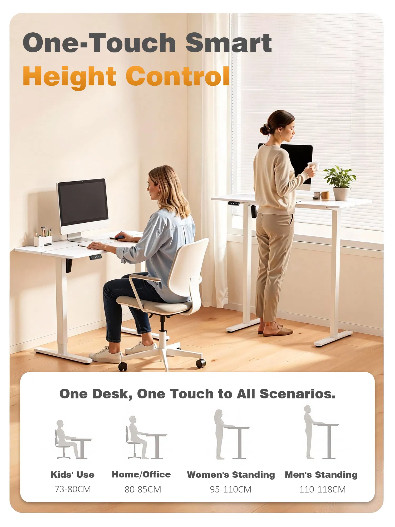 Prorials Office Home Game Study School Furniture Electric Sit-Stand Desk