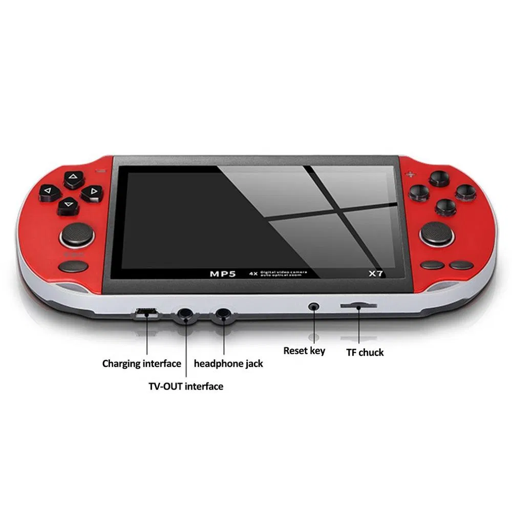 X7 4.3 Inch Double Rocker 16GB Built-in 1000 Game Support TV Output Portable Handheld Video Game Console