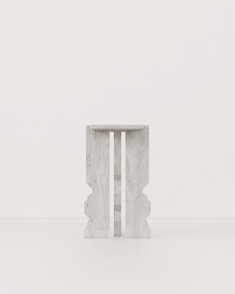 Alabastrino Travertine Rectangle Console Table for Luxury Hotel &amp; Villa Modern Entryway Design
