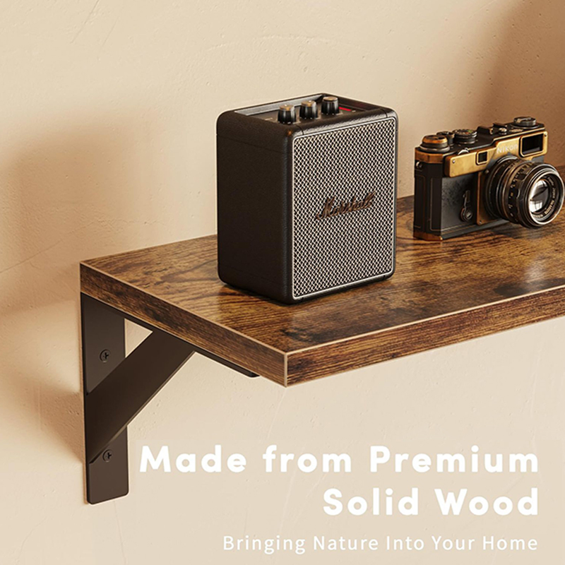 Hot-Selling Country Style Floating Shelf Wall Mounted Natural Wood Ledges Multi-Functional Storage Shelf