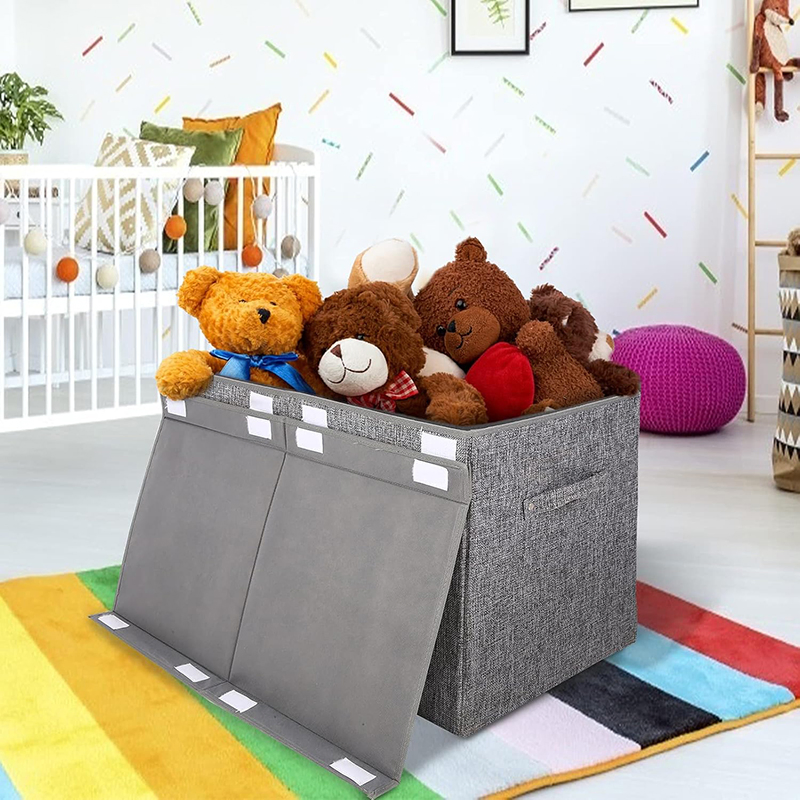 Multi-Compartment Toy Storage Organizer with Flip Lid for Home &amp; Playroom