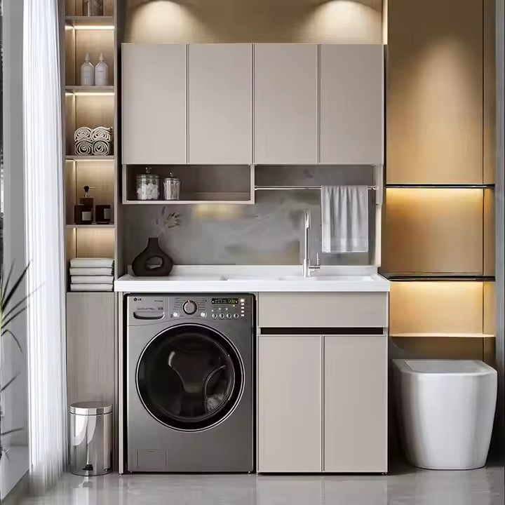 Custom Balcony Laundry Cabinet for Balcony Laundry Room Stylish Living Room Furniture