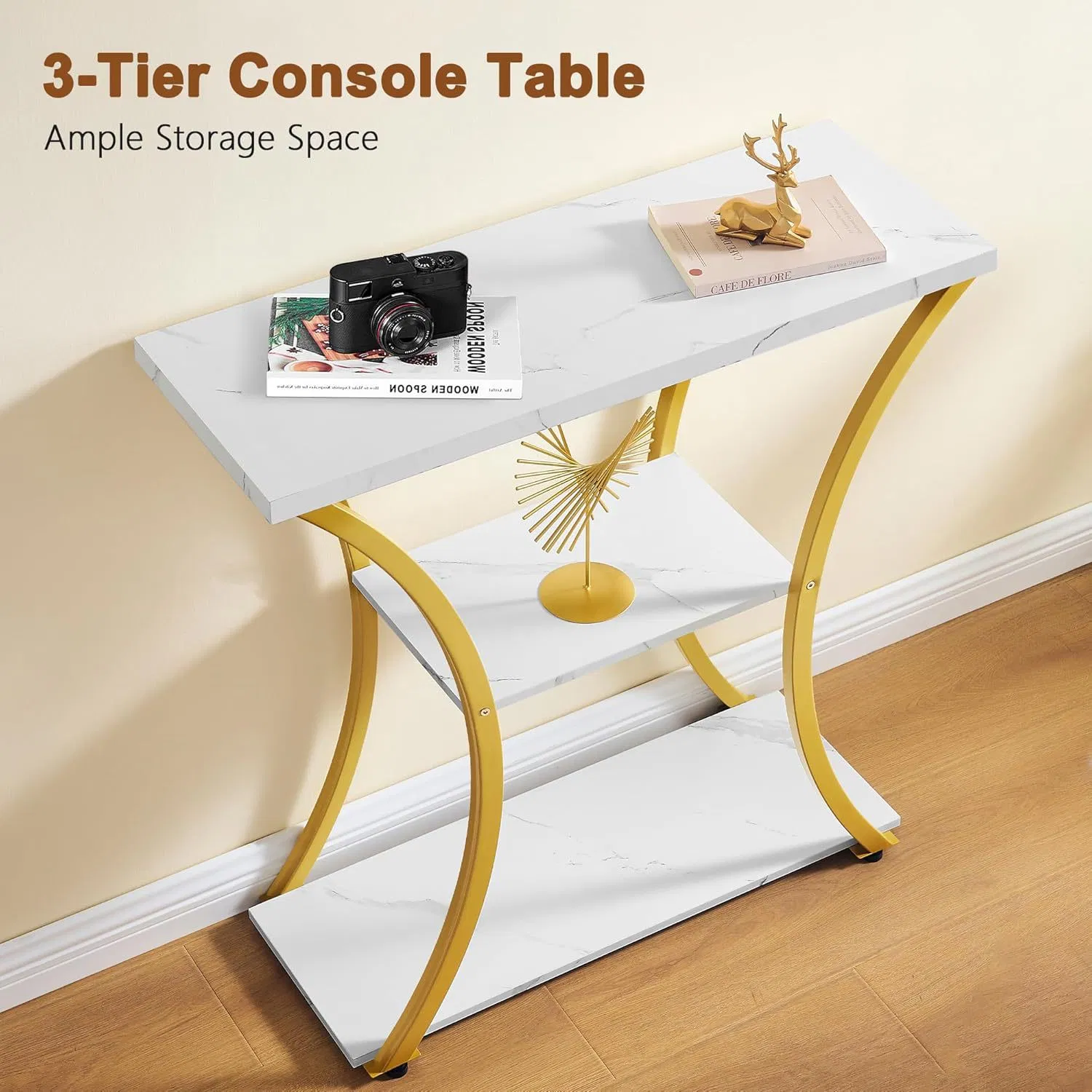 Cross-Border New Arrival Entryway Console Table with Double-Sided Slab