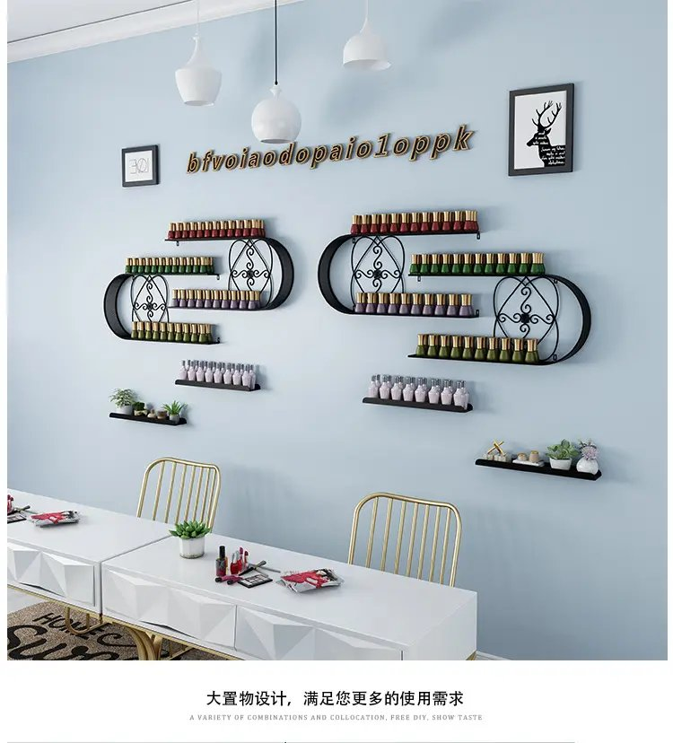 Fixed Wall Floating Wall Mount Commercial Floating Commodity Metal Wall Shelf