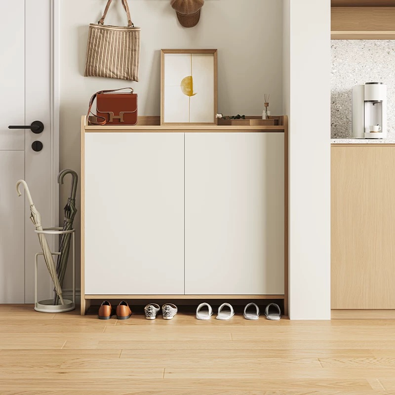 Sturdy Wooden Shoe Rack Cabinet Wooden Storage Cabinet for Home Durable Space-Saving Shoe Storage Furniture