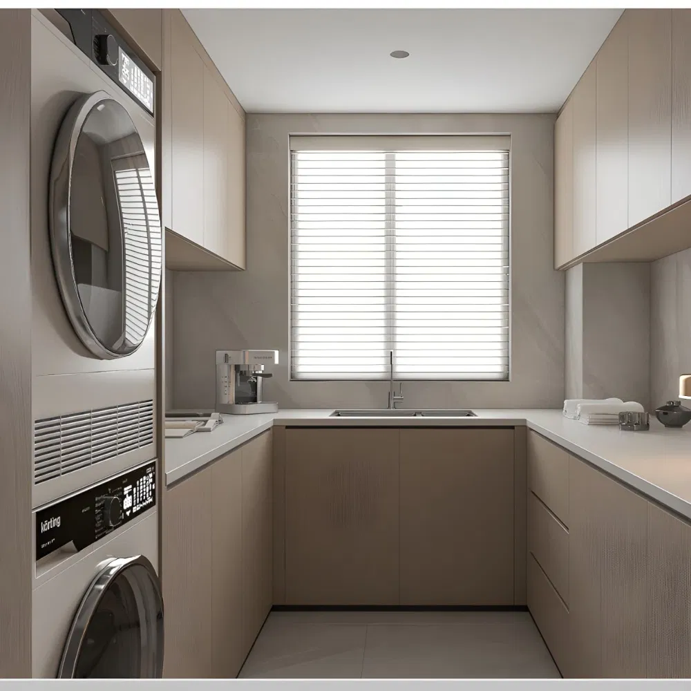 Flat Furniture Laundry Room Custom Modern Storage Cabinet Wash Closet Washstand