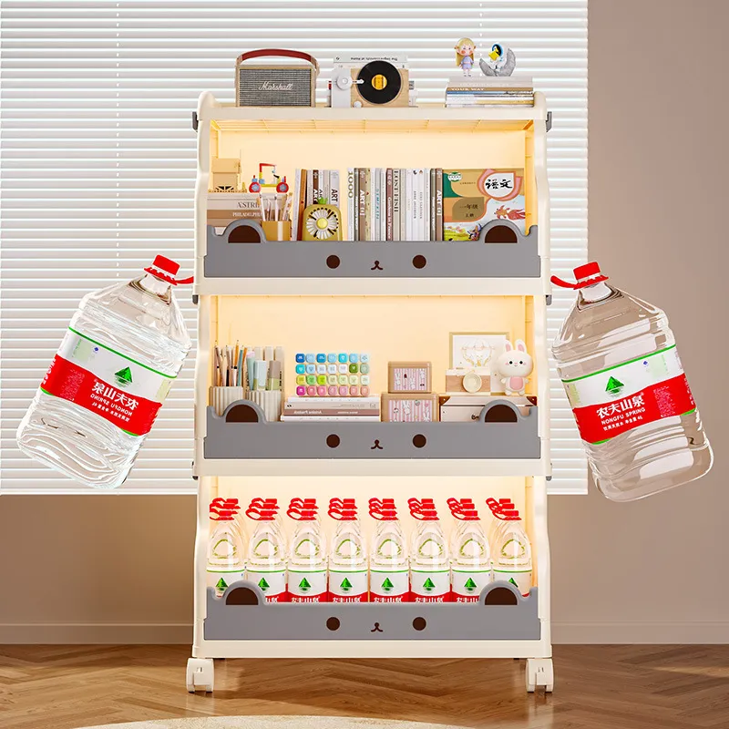 Multi-Layer Rolling Kids Bookshelf