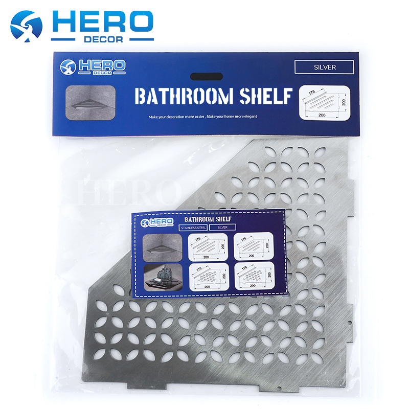 Shower Corner Shelf for Tile Wall Hot Selling in Europe 304 Stainless Steel Bathroom Floating Holder Toilet Rack