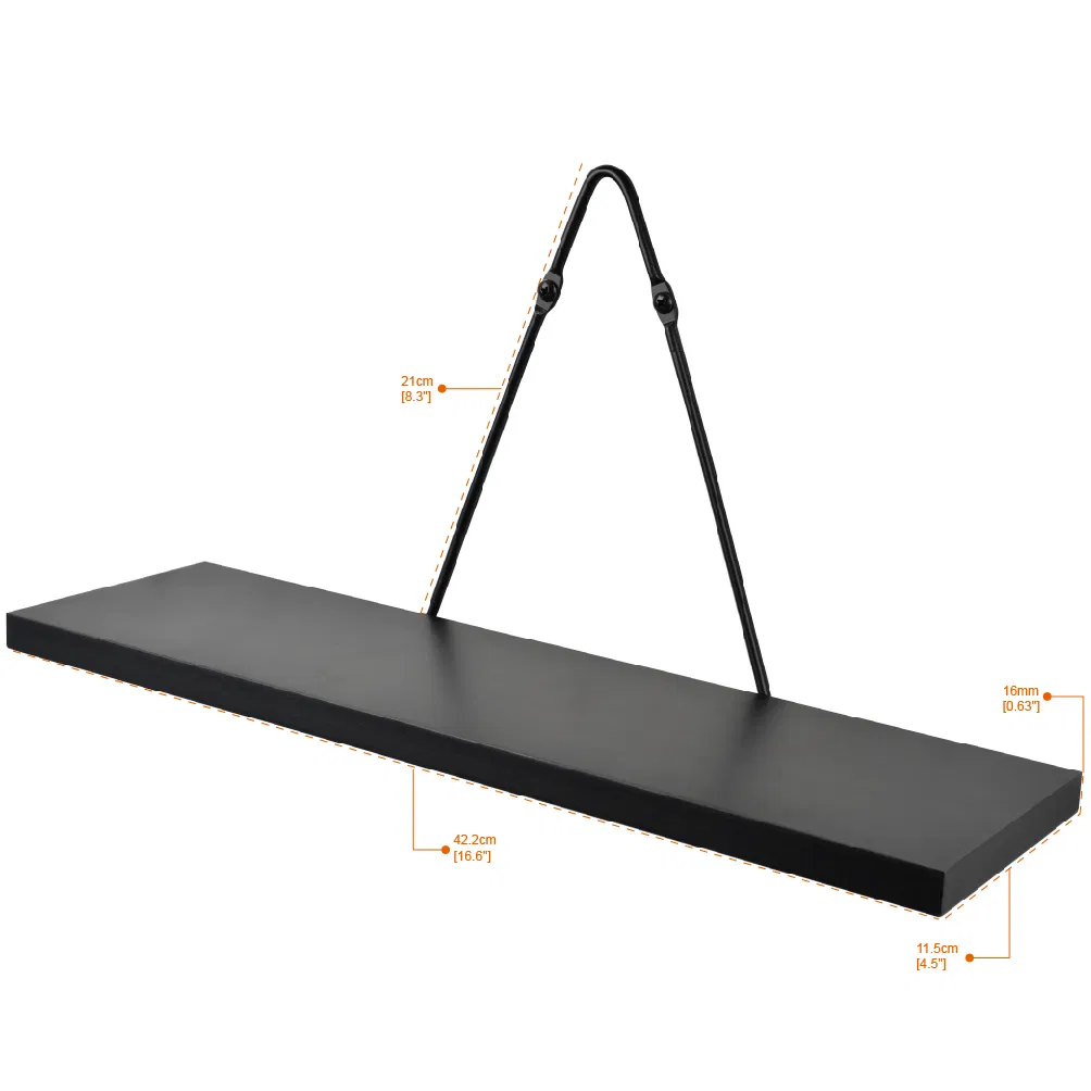 Floating Wooden Shelves for Living Room Wall Organization and Storage