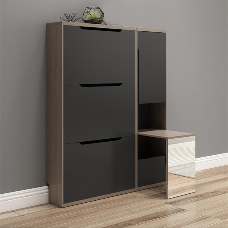 Quality Wholesale Modern Living Room Furniture Storage MFC Melamine Shoe Rack Cabinet