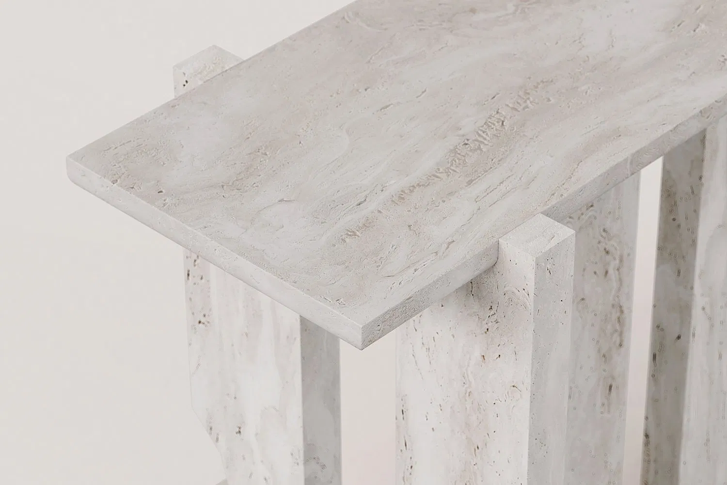 Alabastrino Travertine Rectangle Console Table for Luxury Hotel &amp; Villa Modern Entryway Design