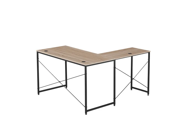 L-shaped desk detail