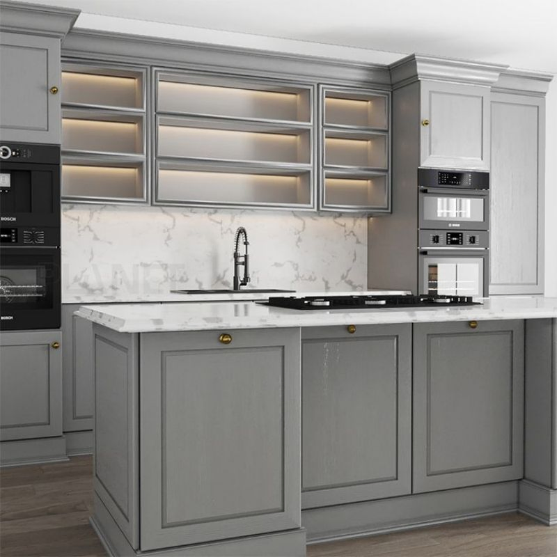 European Style Bespoke Ready Assemble Bascula De Cocina Buying Budget Modular Kitchen Cabinet Island Kitchen Units